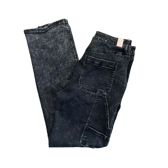 CP JEANS Cargo Black Acid Wash Jeans Size 9/29 - Picture 1 of 9